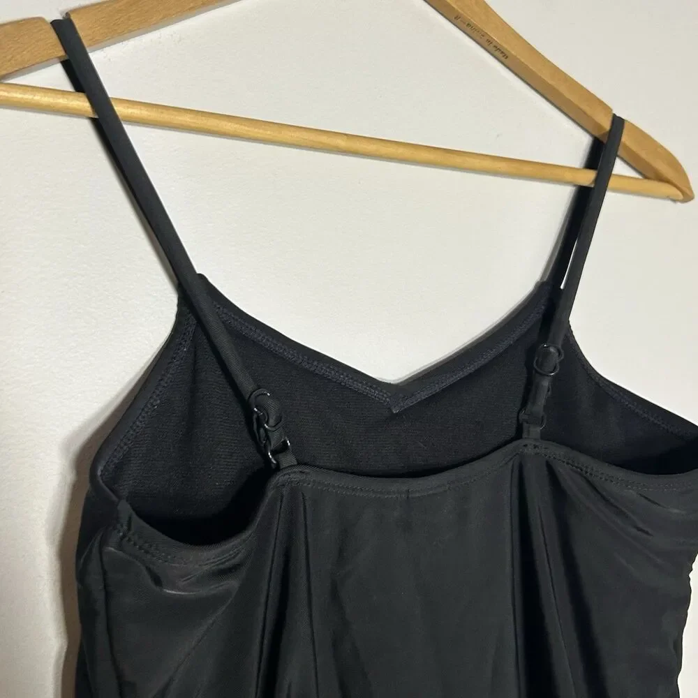 Pac-Man Justice One Piece Swimsuit XL 16‎ 18 Retro Tie Side Black